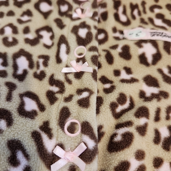 Carter's Micro Fleece Snap - Brown Pink Animal Print Kitty - Picture 6 of 6